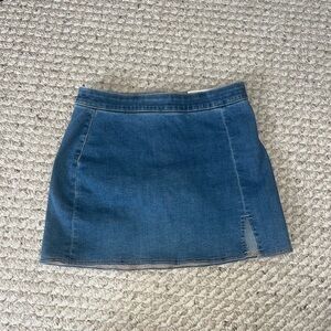 NWT American Eagle Outfitters High Rise Blue Denim Mini Skirt